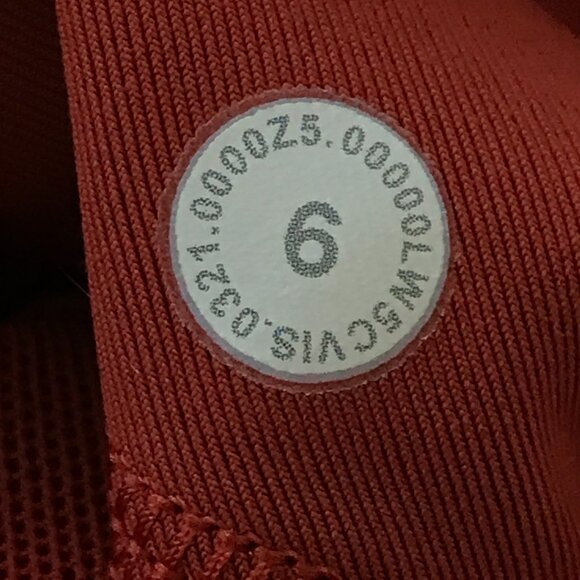 Lululemon Power Thru Leggings Women 6 Orange Mid Rise Media Pockets Stretch - Picture 4 of 12